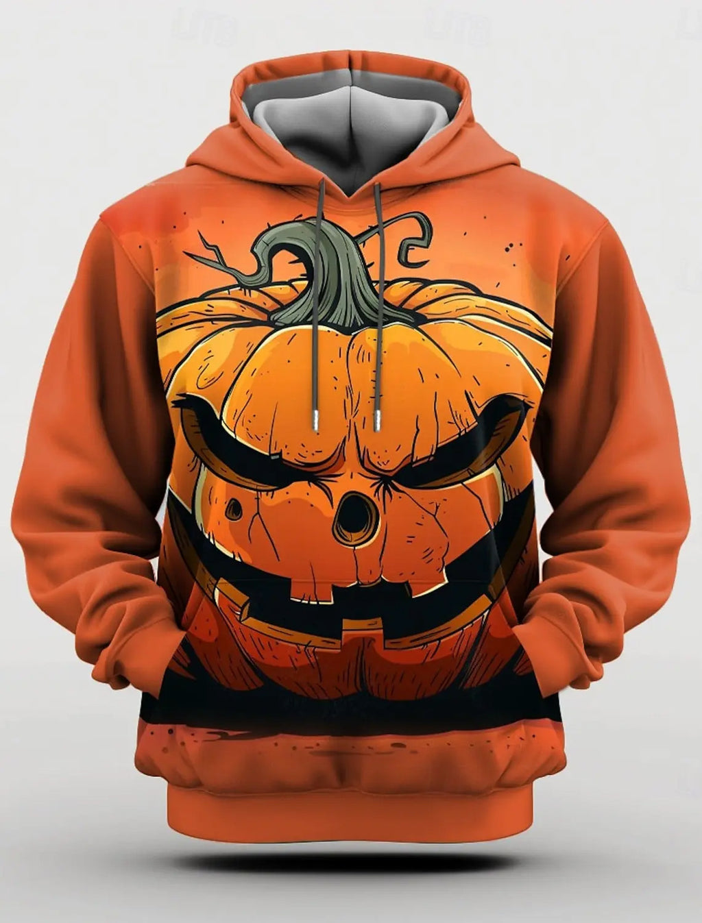 Malcolm Ferris | Glow-Print Pumpkin Hoodie For Men