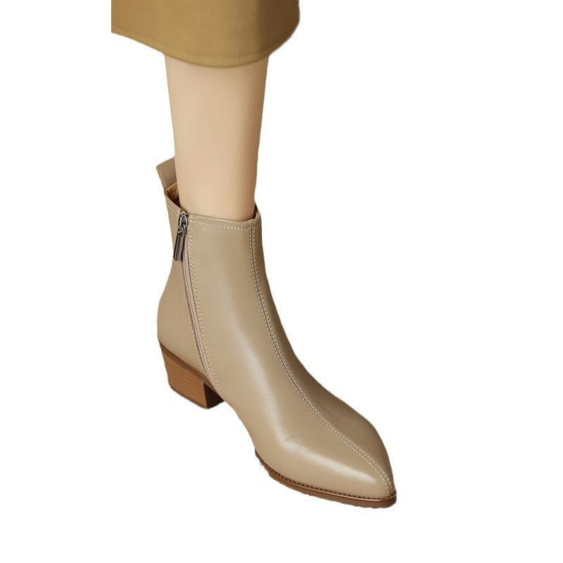 Phoebe Ainscough | Pointed-Toe Ankle Boots With Side Zip