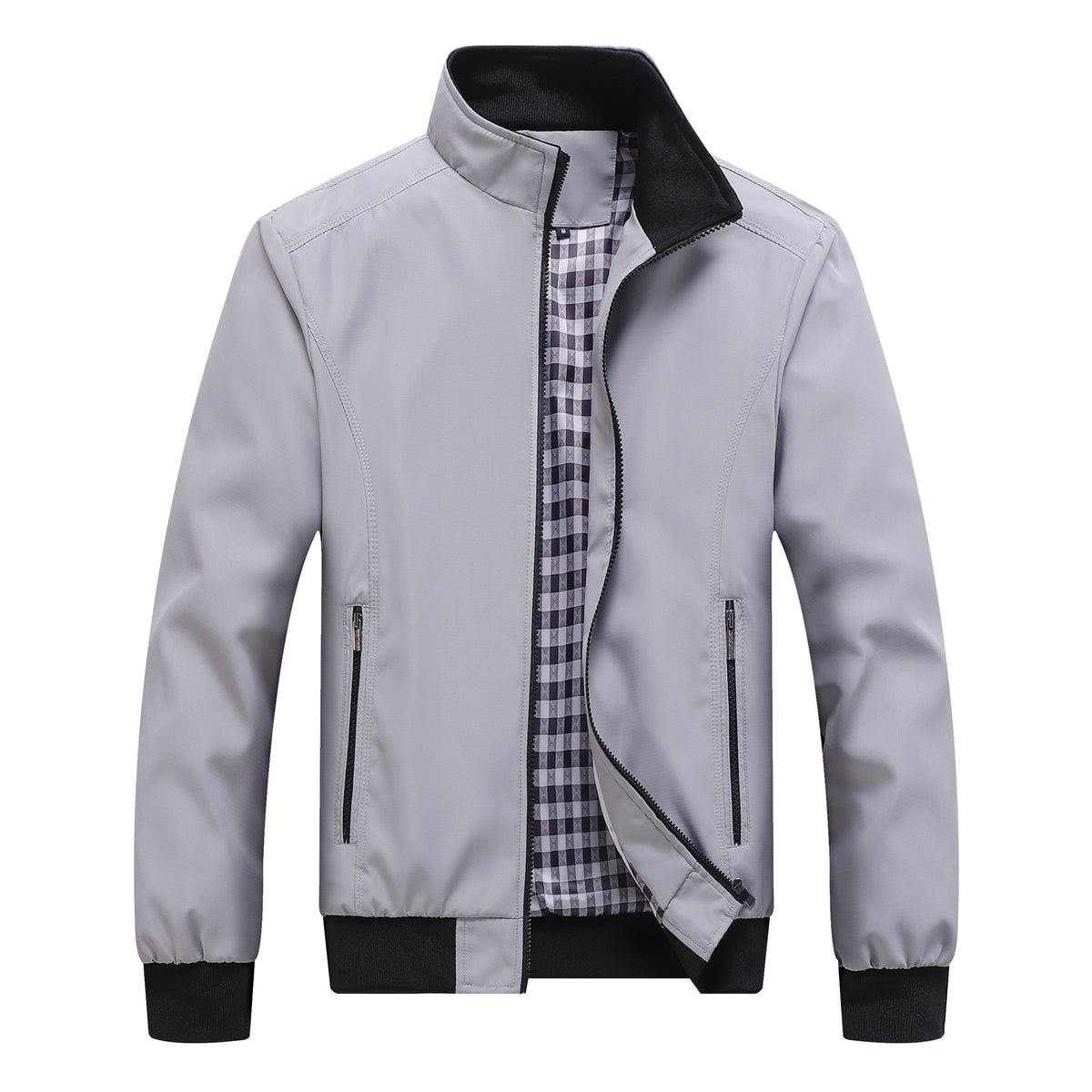 Lachlan Ferris | Olive Green Mens Jacket With Zip Front