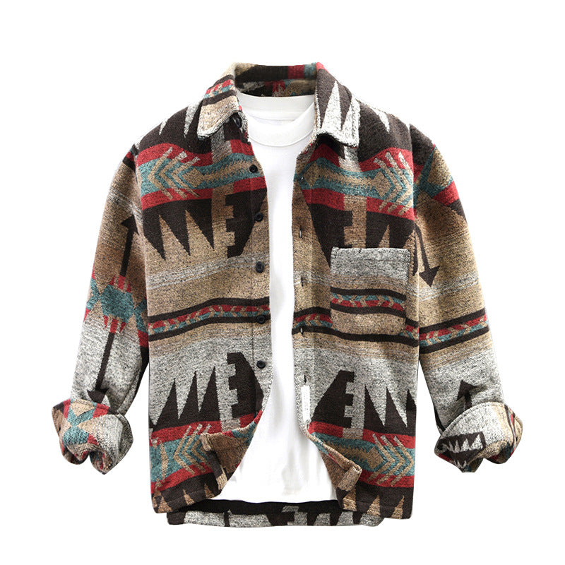 Jasper Trent | Aztec Print Wool Mens Jacket