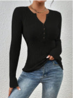 Phoebe Wilson | Front-Button Ribbed Knit Top