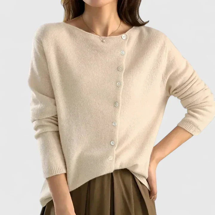 Charlotte Pennington | Asymmetric Button Cardigan