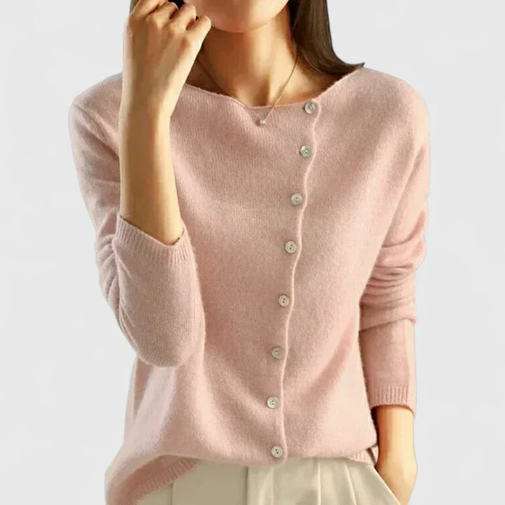 Charlotte Pennington | Asymmetric Button Cardigan