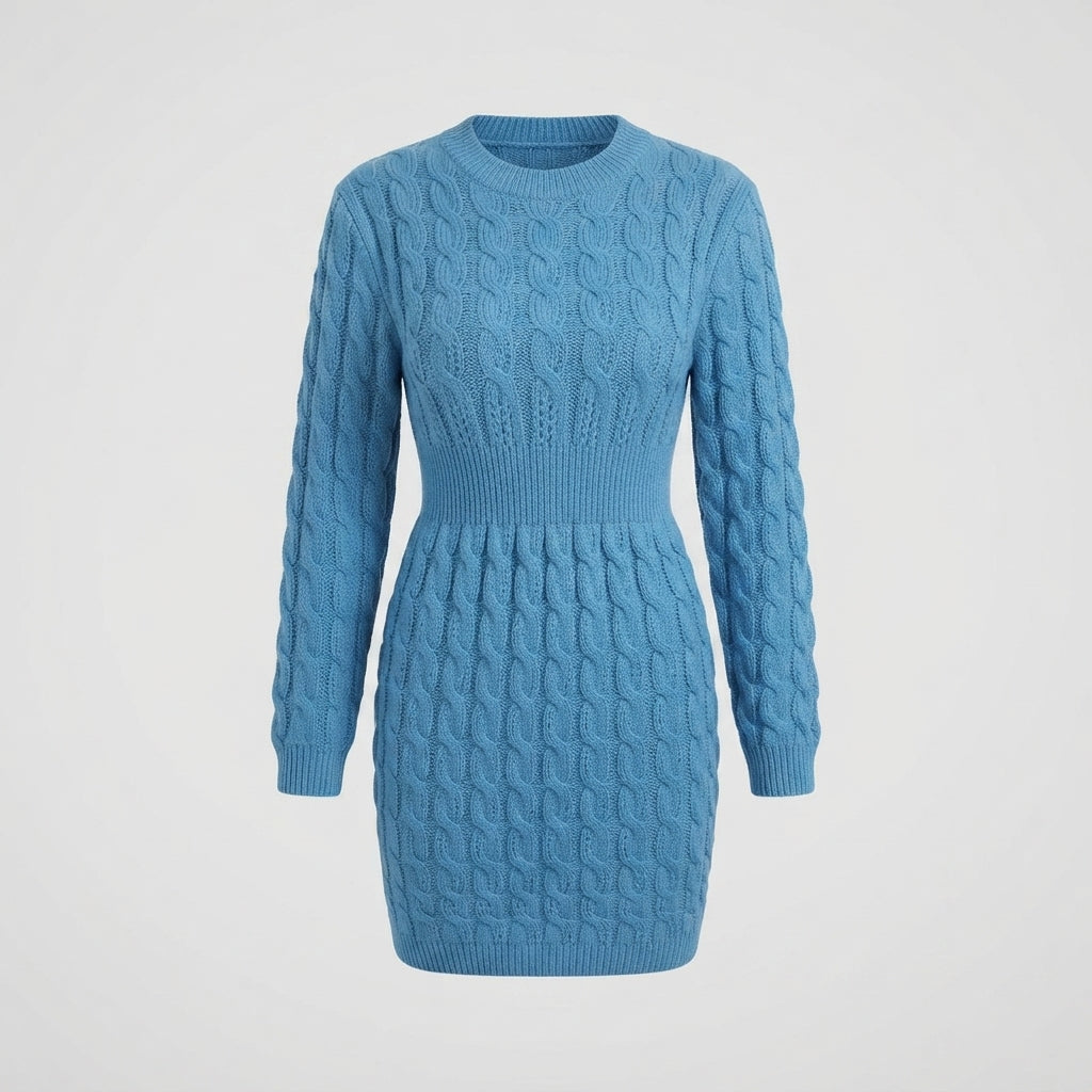 Eleanor Griffiths | Cable-Knit Mini Sweater Dress For Women