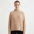 Eleanor Wickham | Ribbed Turtleneck Knit Sweater