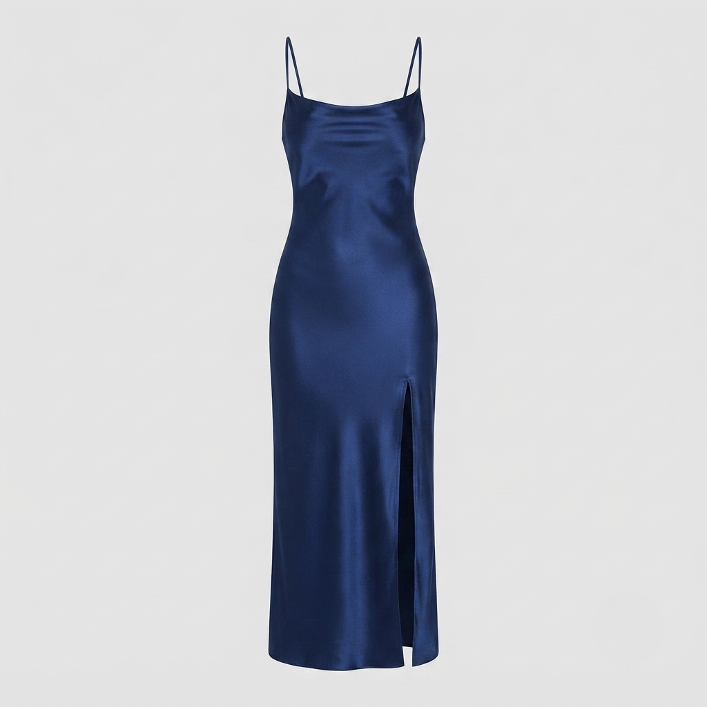 Elena Rossi | Satin Cowl Neck Maxi Dress For Women