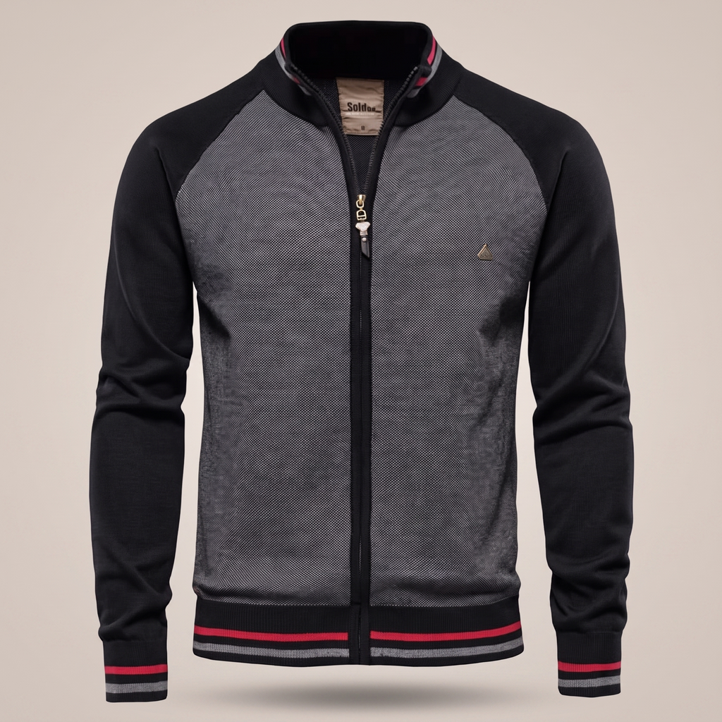 NO CJ | Duncan Turner | Zip-Through Colourblock Sweater