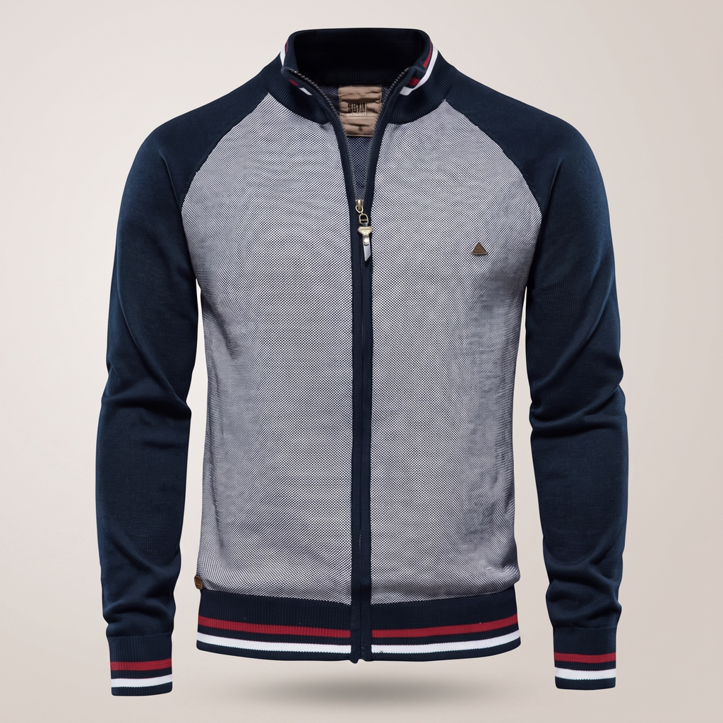 NO CJ | Duncan Turner | Zip-Through Colourblock Sweater