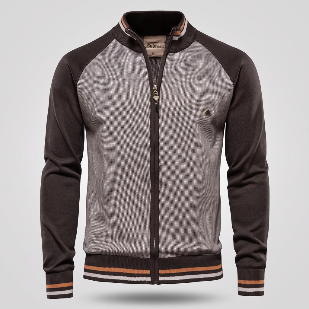 NO CJ | Duncan Turner | Zip-Through Colourblock Sweater