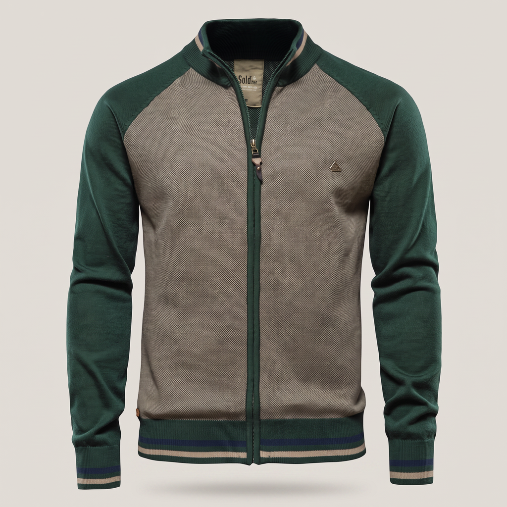 NO CJ | Duncan Turner | Zip-Through Colourblock Sweater
