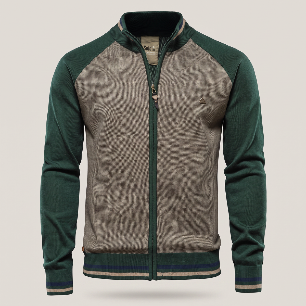 NO CJ | Duncan Turner | Zip-Through Colourblock Sweater