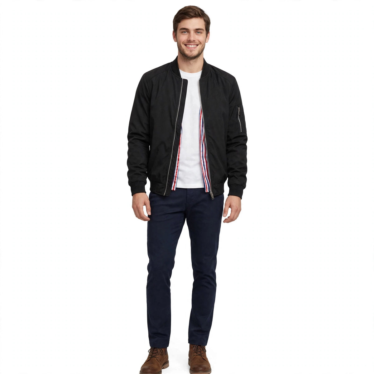 Percy Hargreave | Black Bomber Mens Jacket