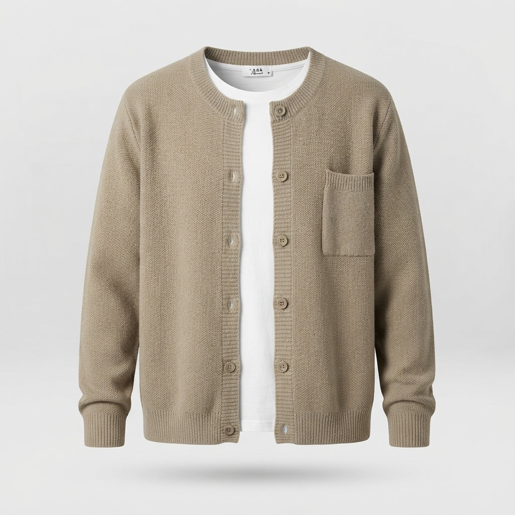 Emma Hughes | Rose Pink Knitted Crew Neck Cardigan