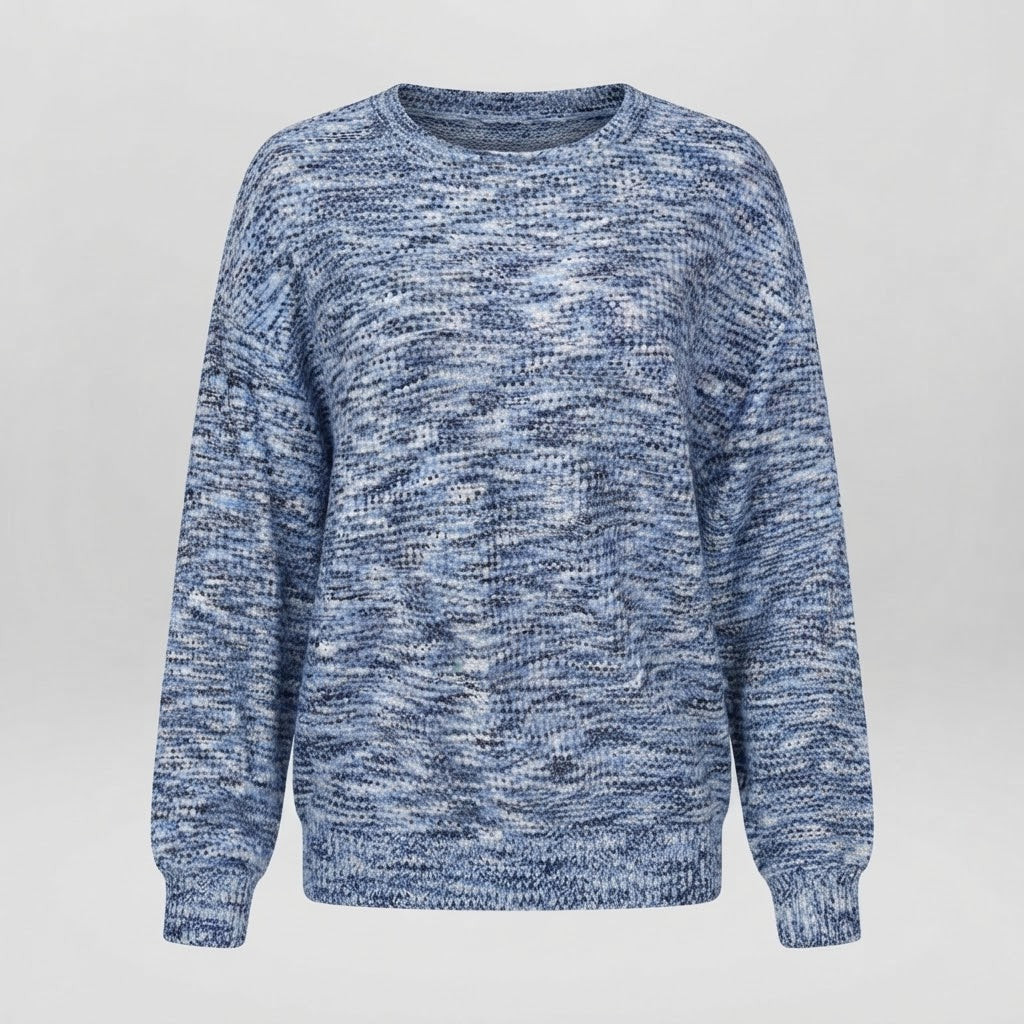 Emma Walker | Round Neck Patchwork Knit Sweater