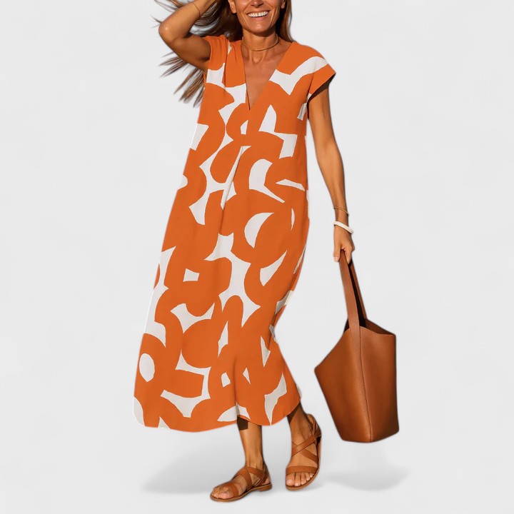 Margot Chevalier | Flowing V-Neck Maxi Dress