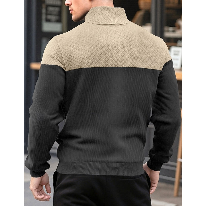 Lachlan Calder | Textured Quarter-Zip Sweatshirt For Men