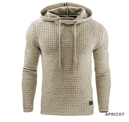 George Evans | Textured Knit Hooded Sweatshirt for Men