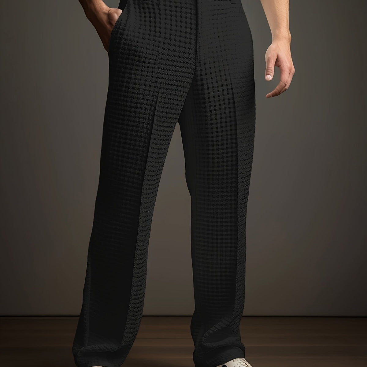 Thomas Wood | Relaxed Textured Trousers For Men