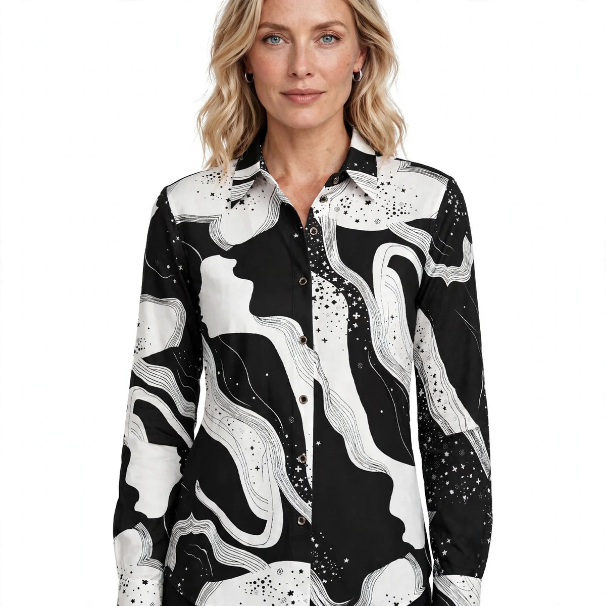 Cressida Marlow | Abstract Print Long Sleeve Blouse