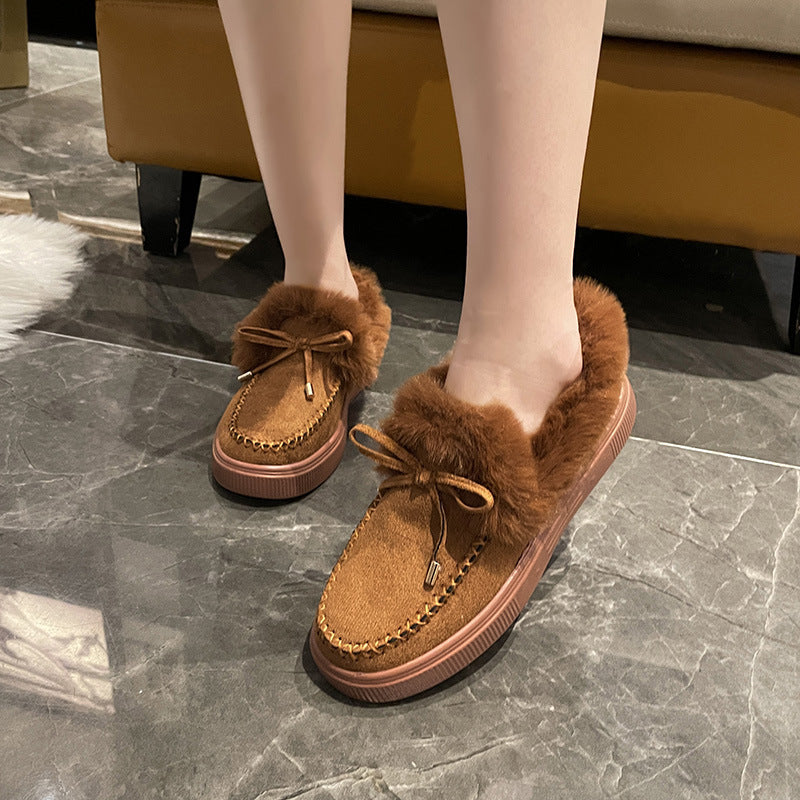 Isobel Barrett | Fluffy Faux Fur Moccasin Slippers