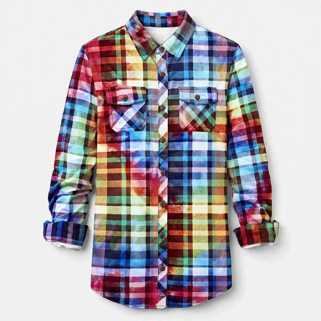 Mabel Whitcombe | Plaid Long-Sleeve Blouse With Button Front