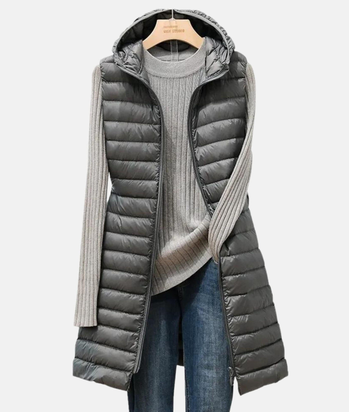 Amelia Williams | Longline Quilted Puffer Vest
