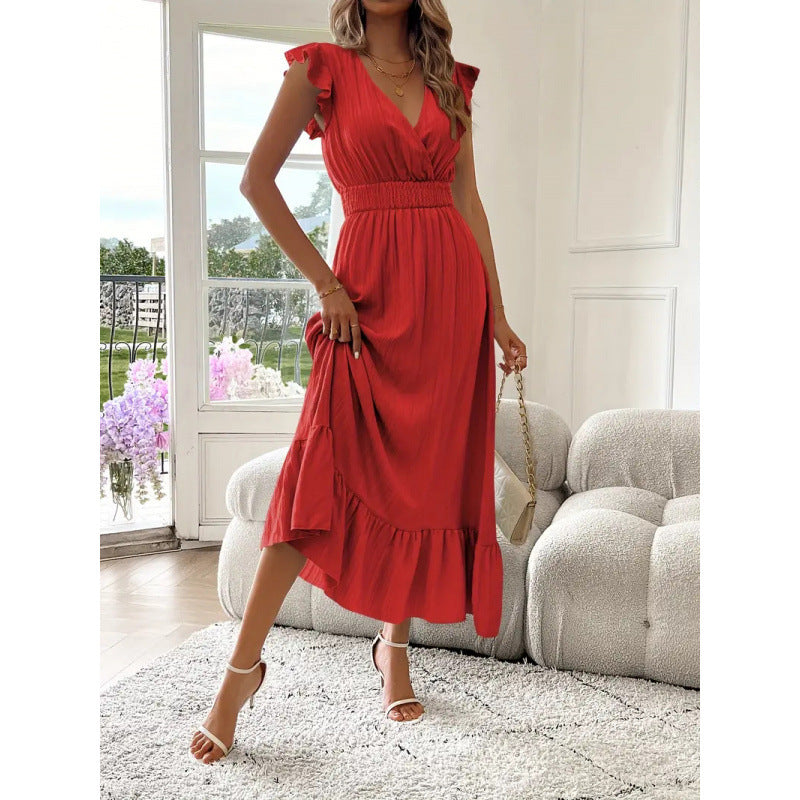 Felicity Ashgrove | Black Ruffle Wrap Maxi Dress