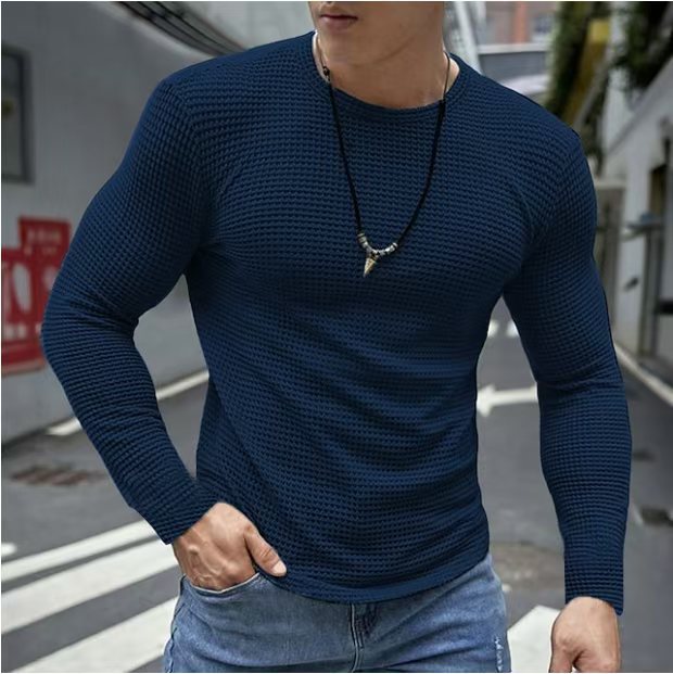 Alistair Grantham | Waffle-Knit Long-Sleeve Top For Men