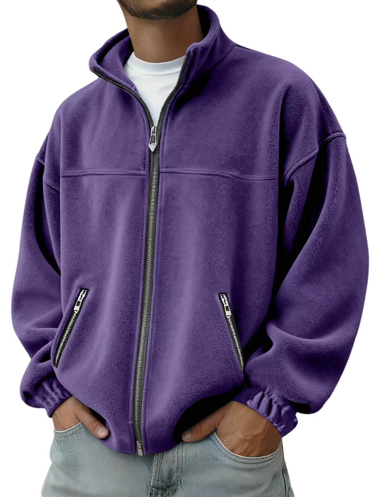 Alfie Merrick | Fleece Zip-Up Stand Collar Jacket