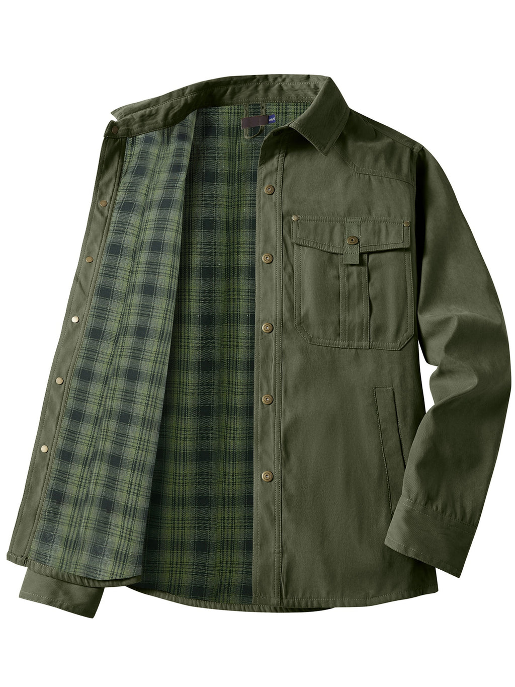 Nathaniel Reed | Plaid-Lined Flannel Shirt Jacket for Men