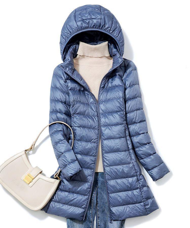 Felicity Dunmore | Quilted Mid-Length Puffer Jacket With Hood