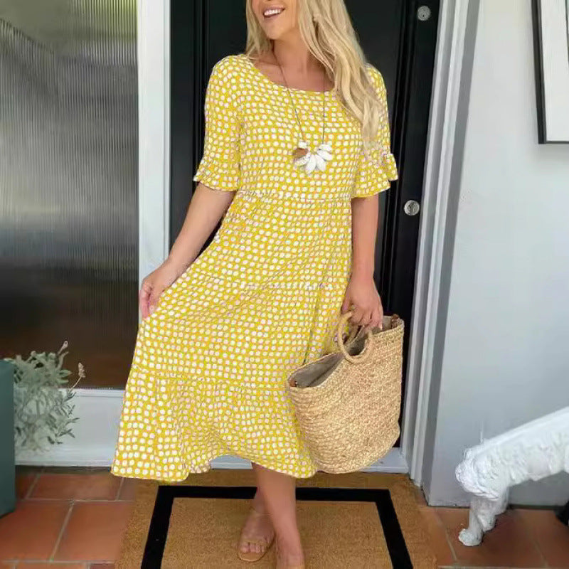 Phoebe Kingsley | Polka Dot Tiered Midi Dress