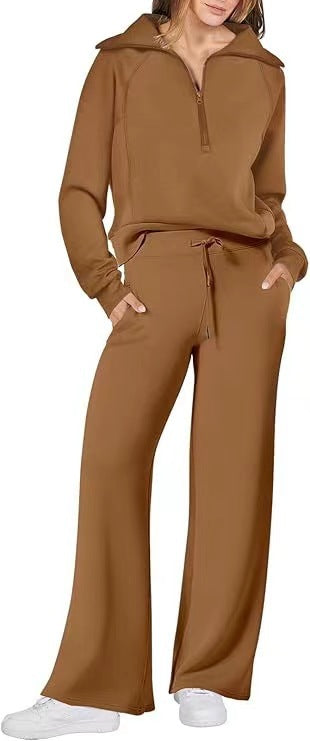 Harriet Griffiths | Half-Zip Hoodie & Wide-Leg Trousers Co-ord Set