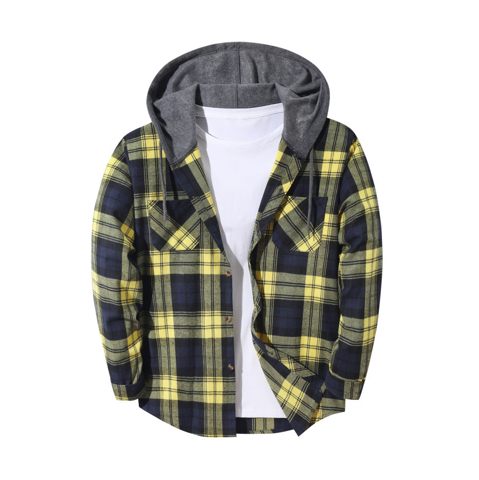 Rhys Calloway | Plaid Flannel Hooded Mens Jacket