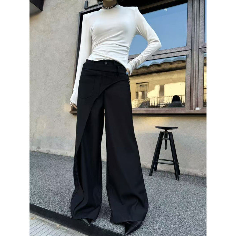 Tabitha Green | Asymmetric Panel Wide-Leg Trousers