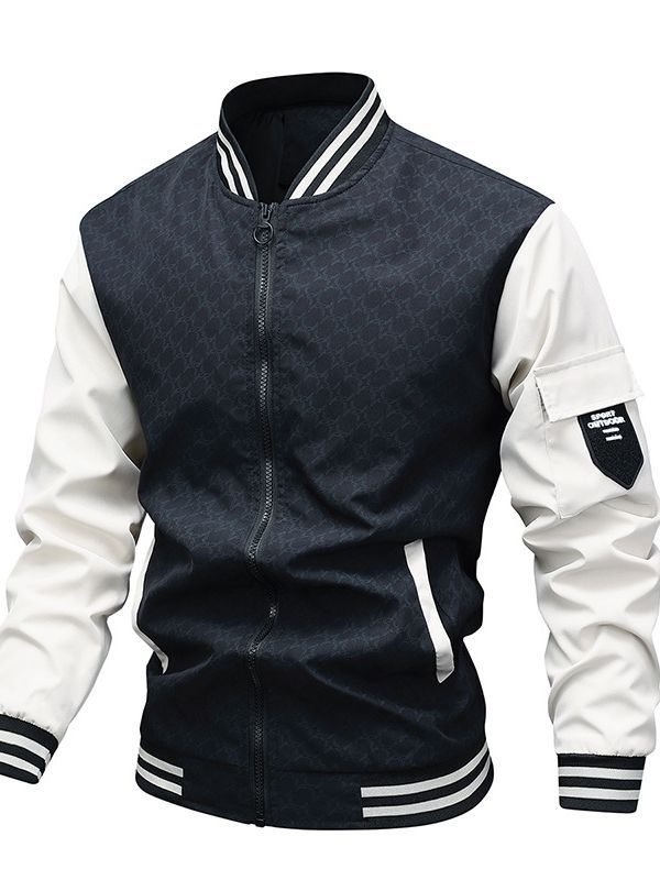 Barnaby Osgood | Colour-Block Mens Jacket With Varsity Trim