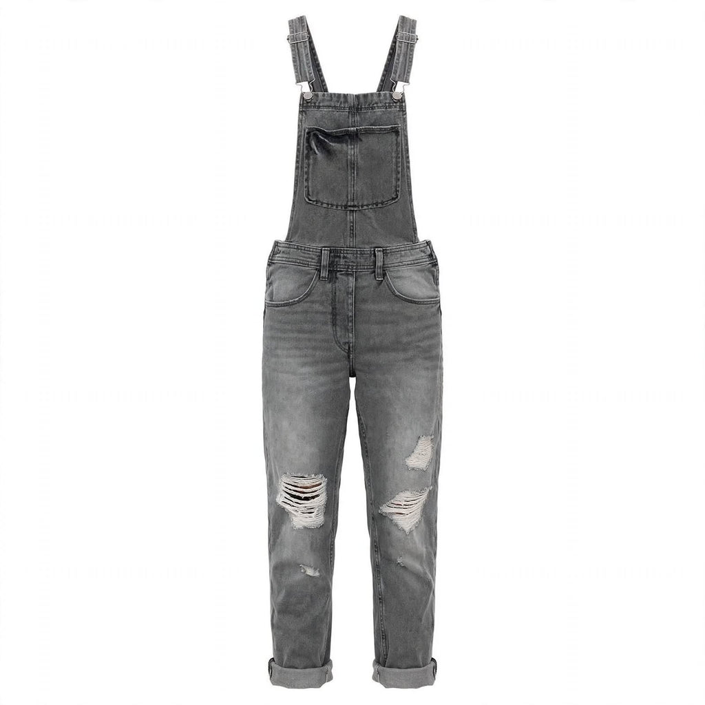 Poppy Winterbourne | Camo Denim Dungaree Jumpsuit For Women