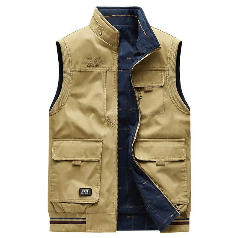 Nigel Ashbourne | Cotton Multi-Pocket Utility Vest for Men