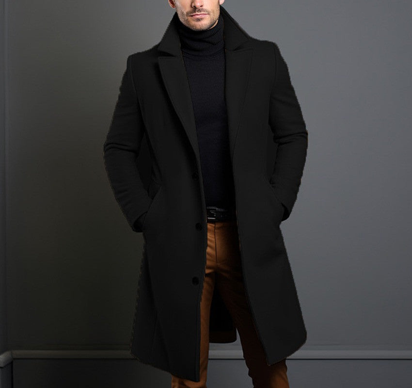 Barnaby Fenshaw | Wool-Blend Mens Coat With Notch Lapel