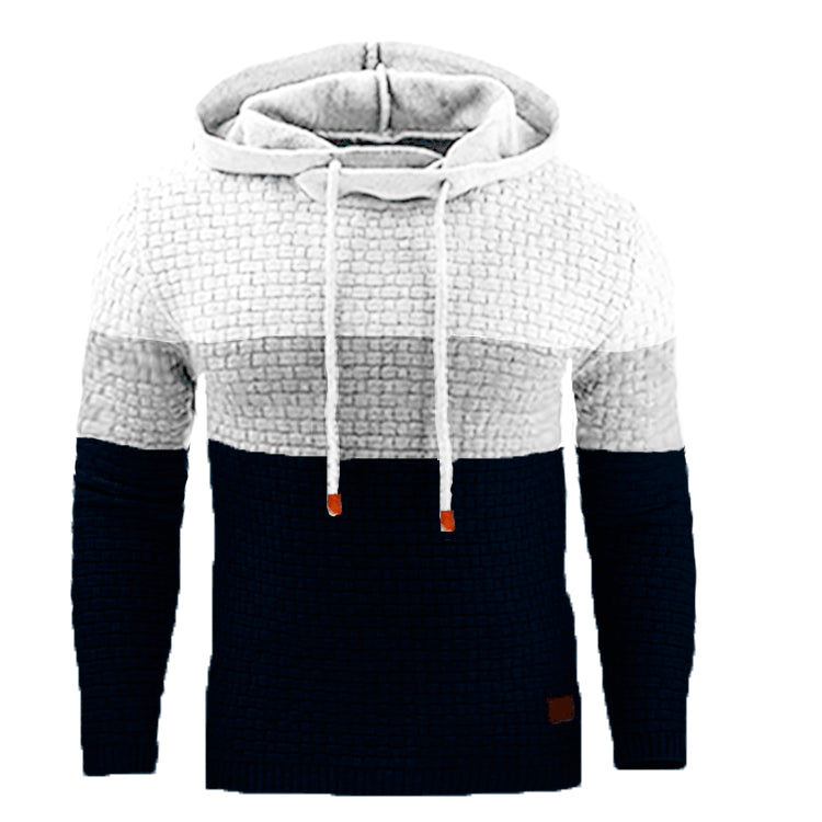 Callum Bracewell | Colour-Block Jacquard Knit Hoodie