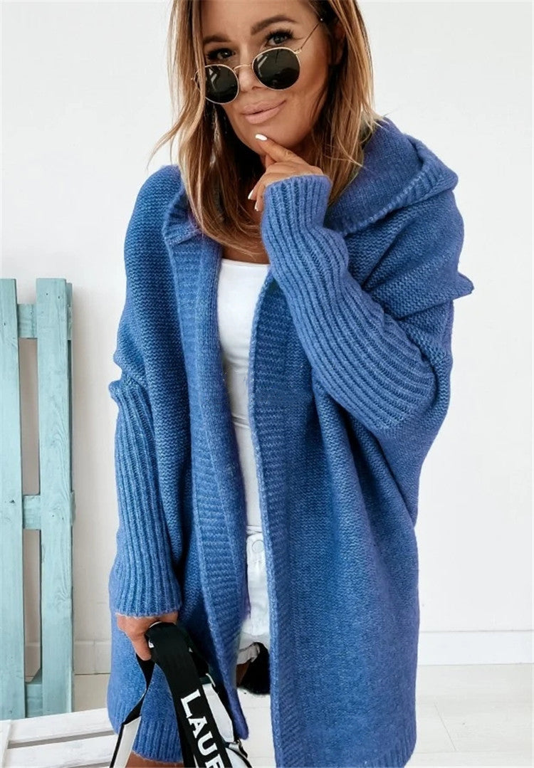 Hazel Newton | Oversized Hooded Knit Cardigan