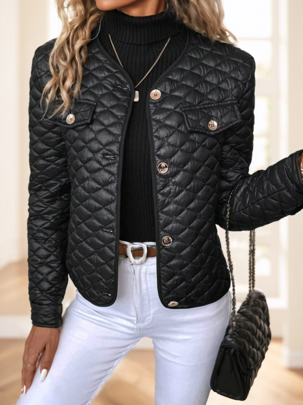 Clementine Barlow | Diamond-Quilted Short Padded Coat