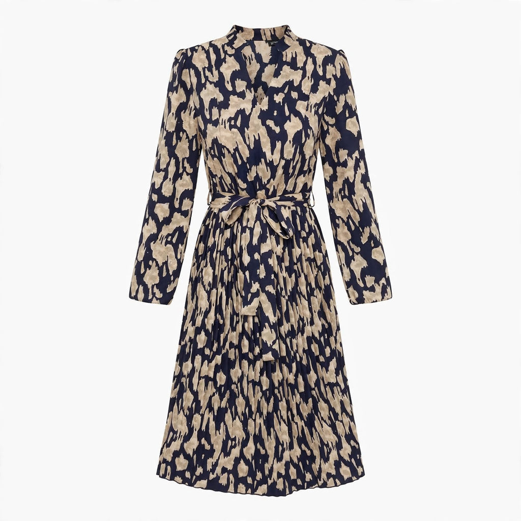 Eleanor Whitmore | Leopard Print A-Line Midi Dress