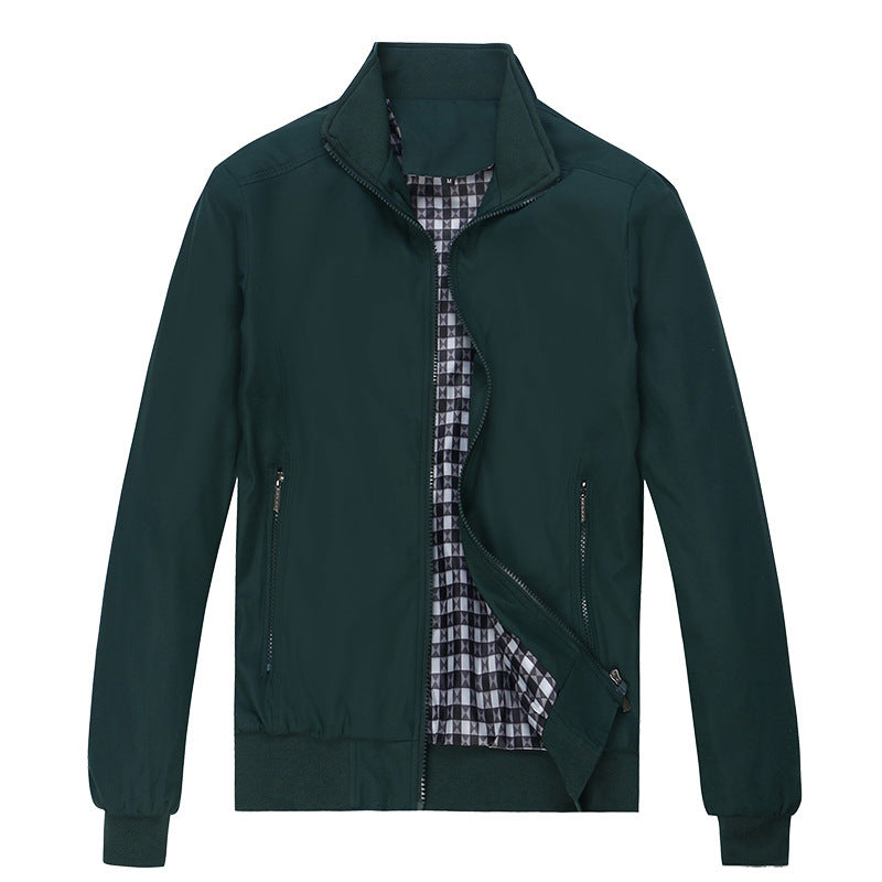 Lachlan Ferris | Olive Green Mens Jacket With Zip Front