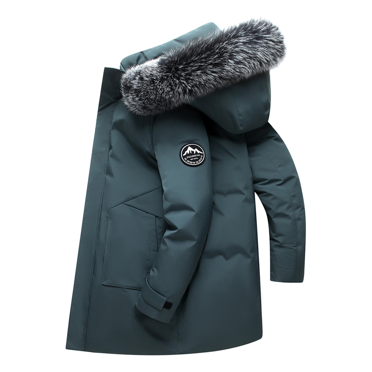 Roderick Blackthorn | Fur-Trim Mid-Length Mens Coat