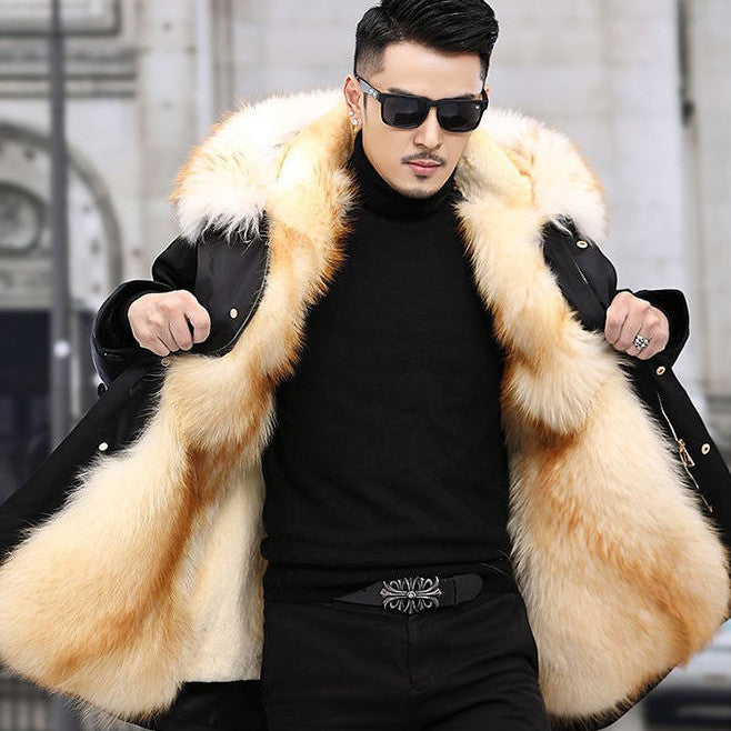 Duncan Holloway | Faux Fur Hooded Mens Coat