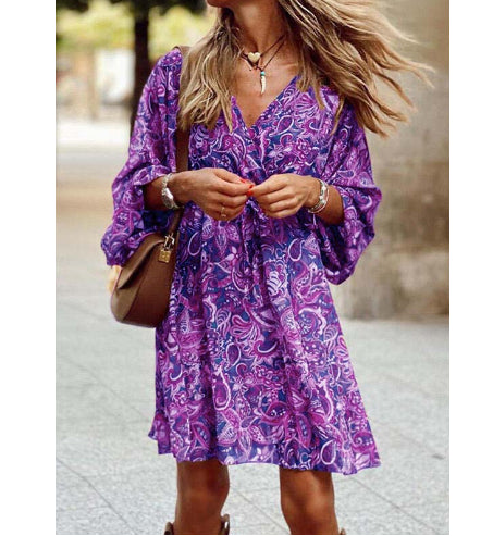 Rowena Colebrook | Paisley Print Bell Sleeve Wrap Dress