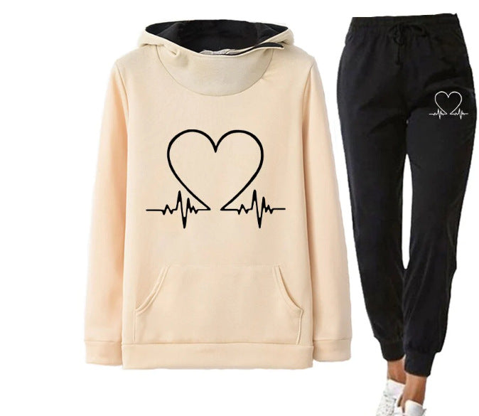 Poppy Wilson | Heart Print Hooded Tracksuit Set