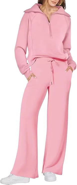 Harriet Griffiths | Half-Zip Hoodie & Wide-Leg Trousers Co-ord Set
