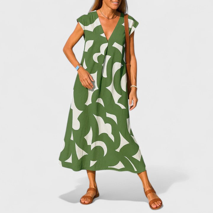 Margot Chevalier | Flowing V-Neck Maxi Dress